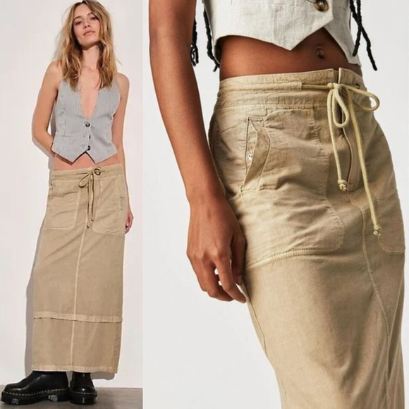 Free People Lizzie Parachute Maxi Skirt - Picture 2 of 14